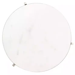 Round Silver Aguilar Accent Table