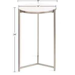 Round Silver Aguilar Accent Table