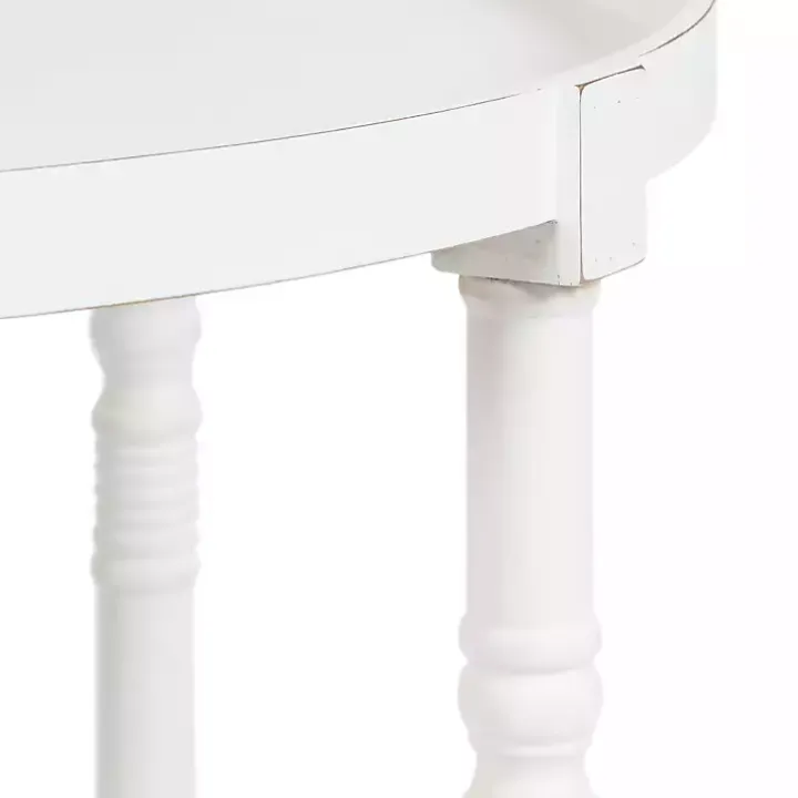 Round White Bellport Coffee Table