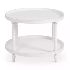 Round White Bellport Coffee Table