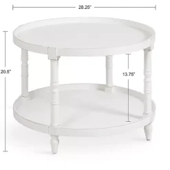 Round White Bellport Coffee Table