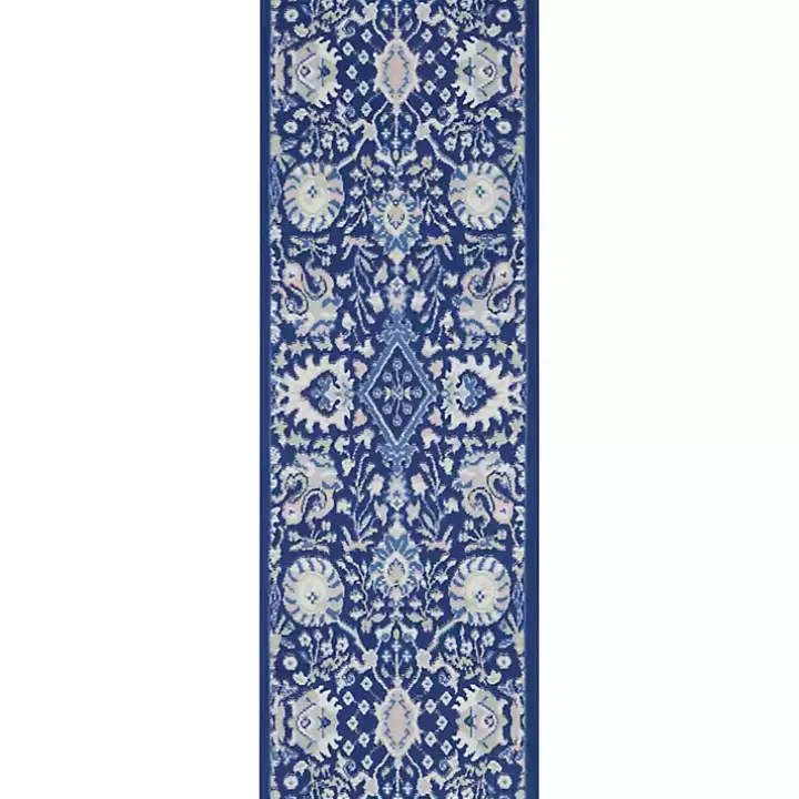 Royal Blue Floral Motif Runner