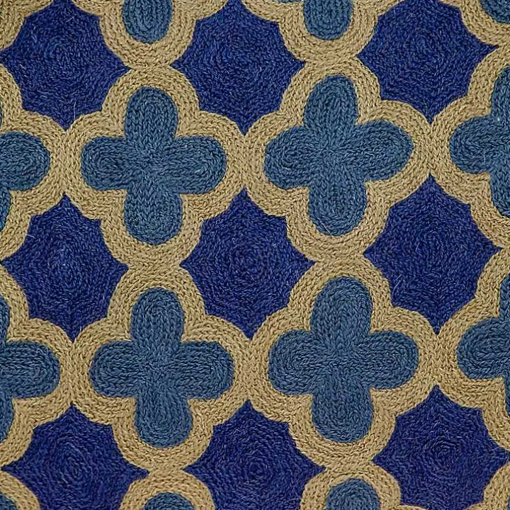 Royal Blue Quatrefoil Lumbar Throw Pillow