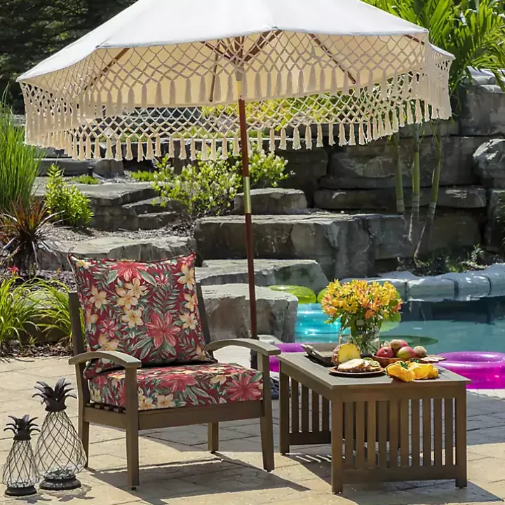 Ruby Tropical 2-pc. Outdoor Deep Seat Cushion