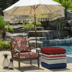 Ruby Tropical 2-pc. Outdoor Deep Seat Cushion