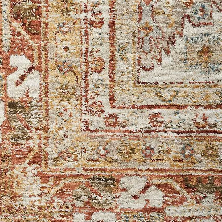 Rust Distressed Multi Medallion Runner, 2x10