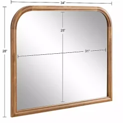 Rustic Brown Wide Arch Wall Mirror