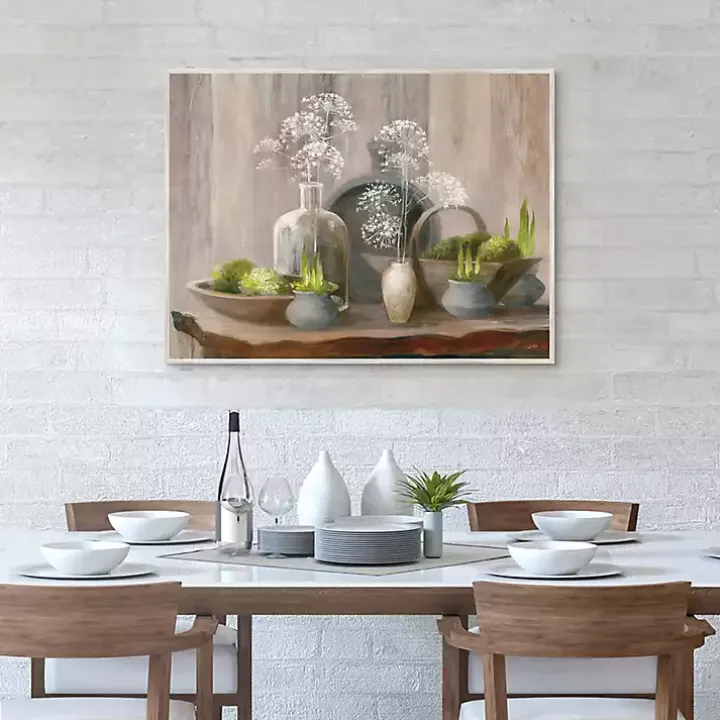 Rustic Elegance Framed Canvas Art Print