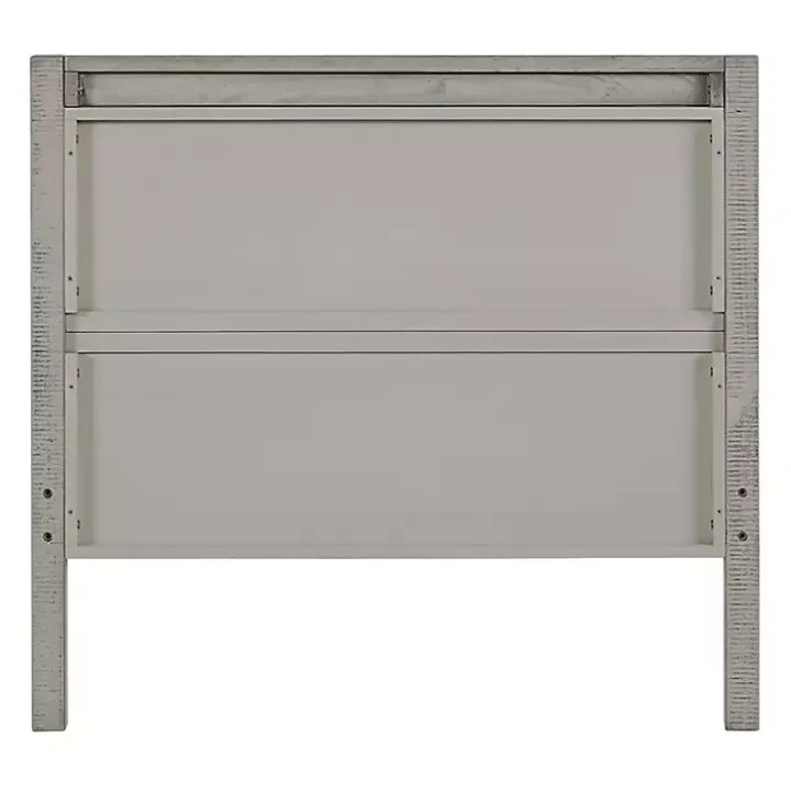 Rustic Gray Pine Panel Twin Bed Frame