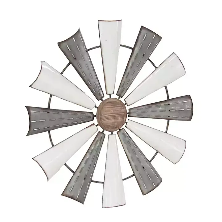 Rustic Metal Windmill Wall Plaque