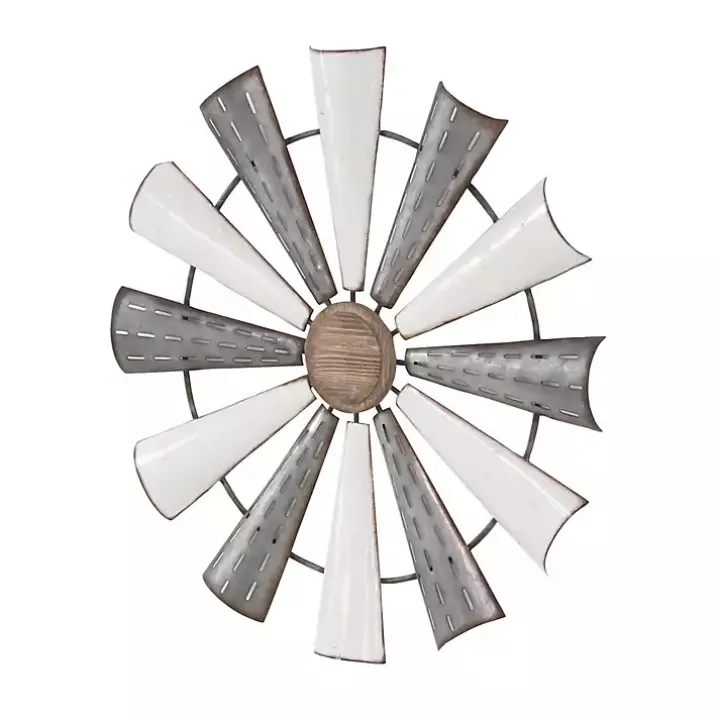 Rustic Metal Windmill Wall Plaque