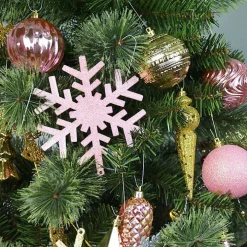 Rustic Pink & Gold 40-pc. Christmas Ornament Set