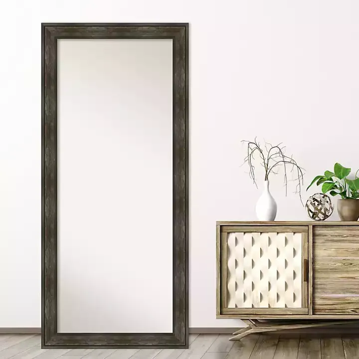 Rustic Rail Charred Framed Mirror
