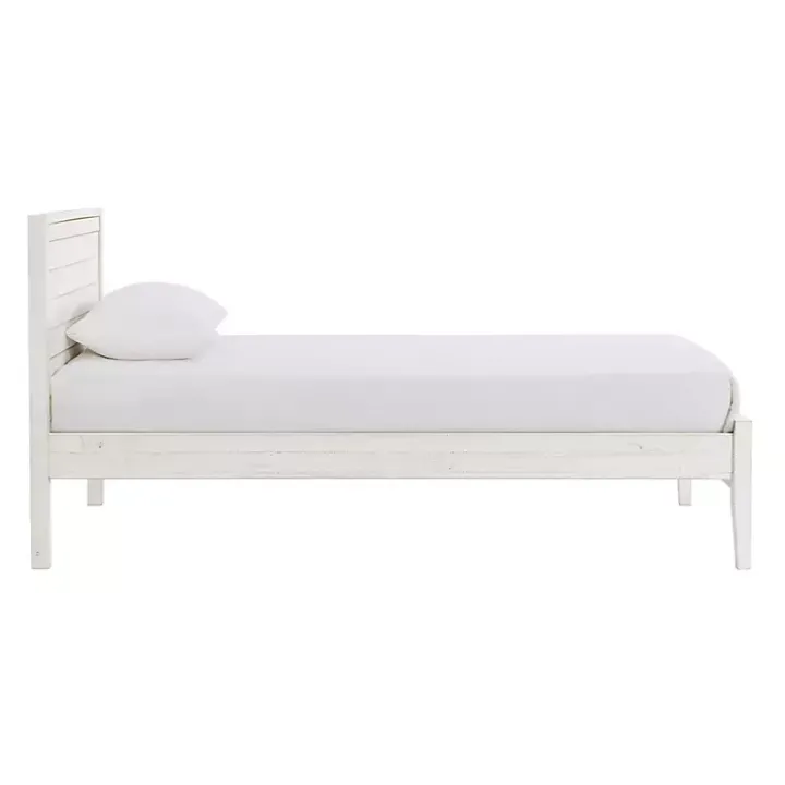 Rustic White Pine Panel Twin Bed Frame