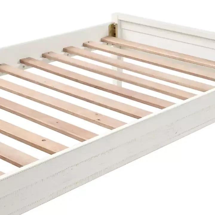 Rustic White Pine Panel Twin Bed Frame