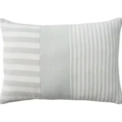 Sage Asymmetrical Stripes Lumbar Pillow