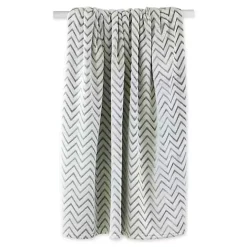 Sage Chevron Plush Throw