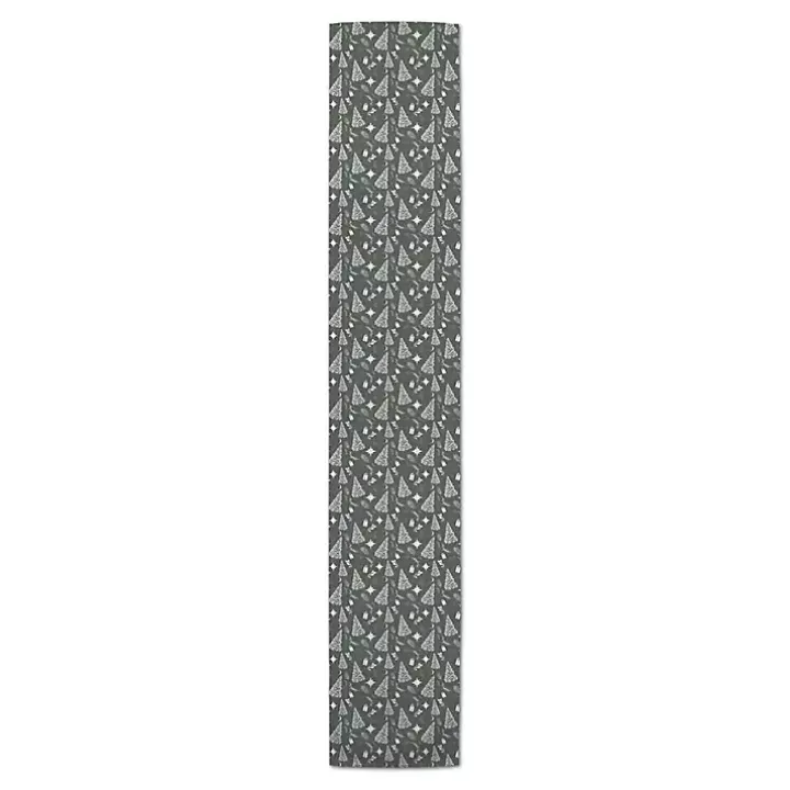 Sage Christmas Trees Table Runner