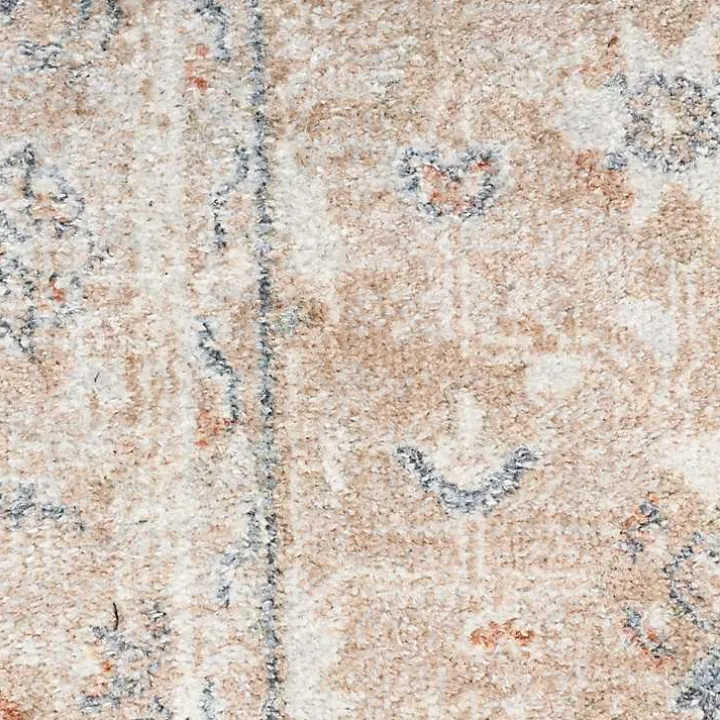 Sage Distressed Medallion Washable Area Rug, 5x7