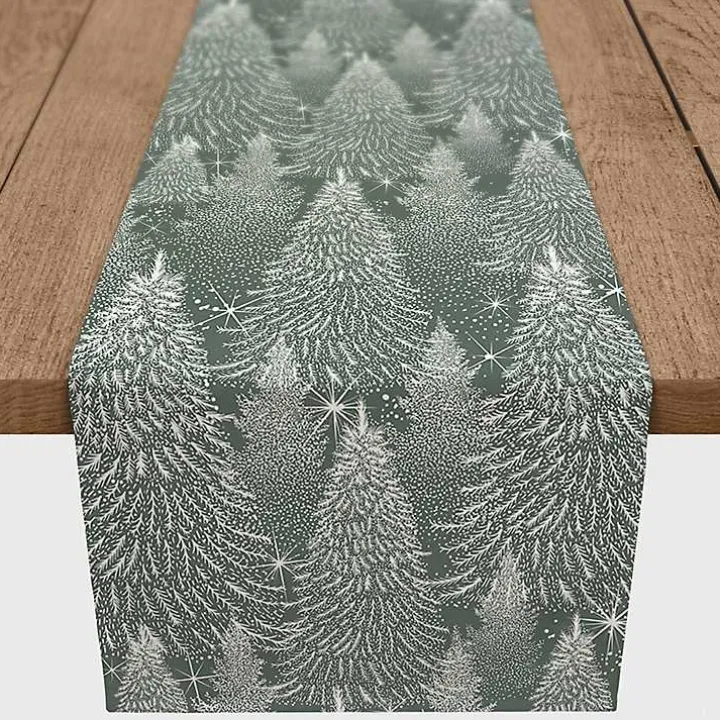 Sage Forest Winter Twill Table Runner, 90 in.