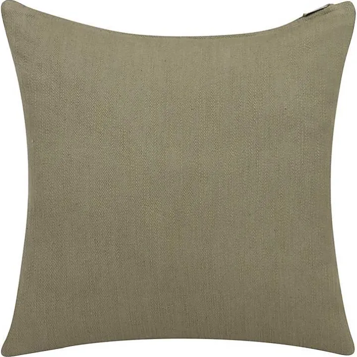 Sage Green Buttoned Throw Pillow