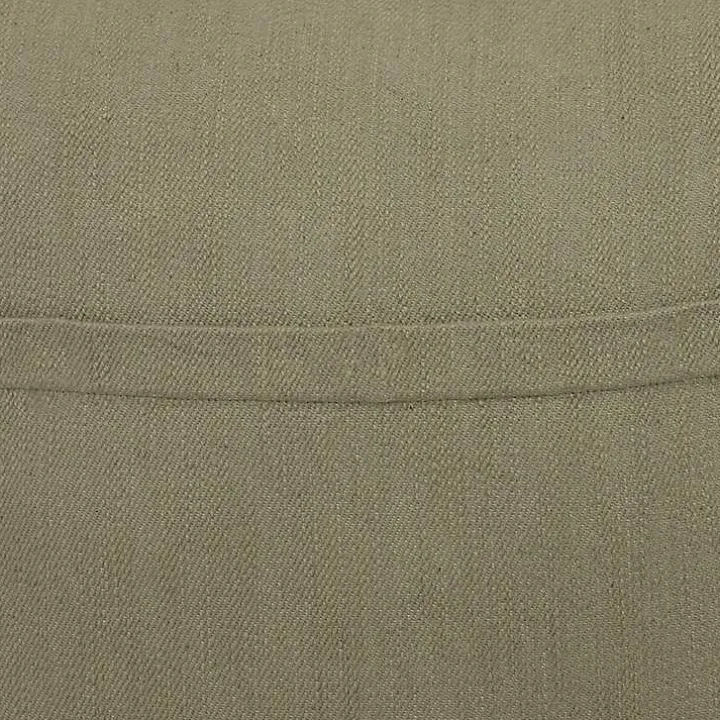 Sage Green Buttoned Throw Pillow