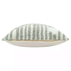 Sage Green Geometric Shag Throw Pillow
