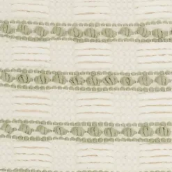 Sage Woven Knotted Stripes Throw Pillow
