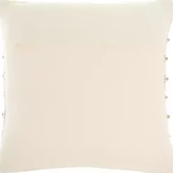 Sage Woven Knotted Stripes Throw Pillow