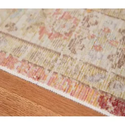Salmon Vintage Border Area Rug, 8x11