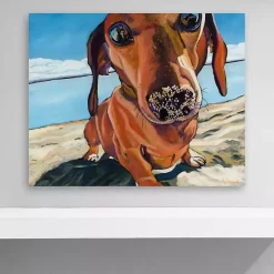 Sand Dog Giclee Canvas Art Print