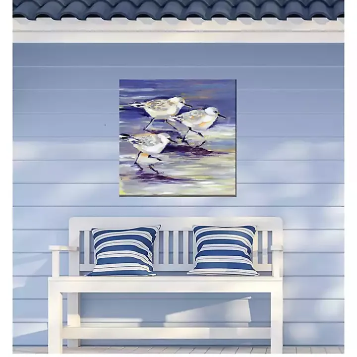 Sandpipers Outdoor Canvas Art Print