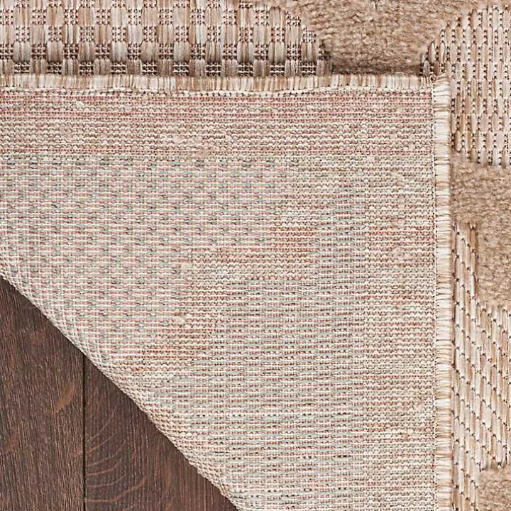 Sandstone Natural Trellis Outdoor Area Rug, 4x6