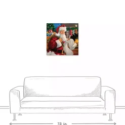 Santa Checking His List Canvas Art Print