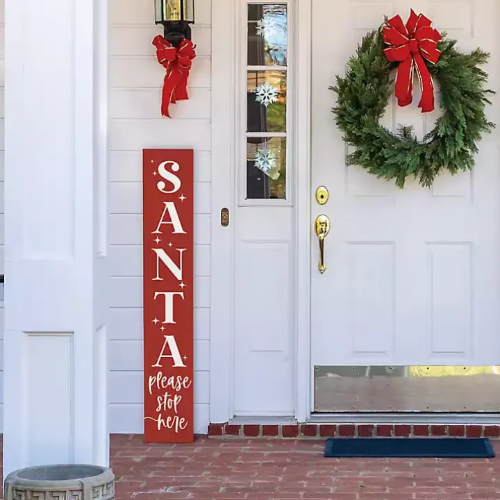 Santa Please Stop Here Porch Board