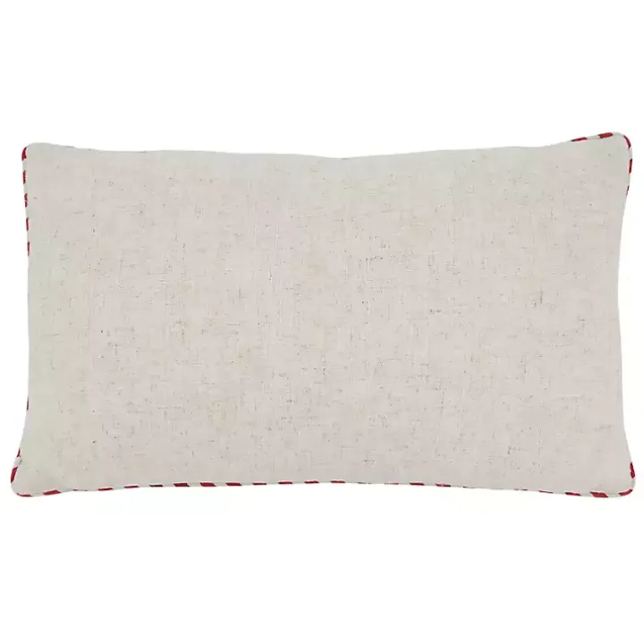 Santa Truck and Trailer Lumbar Pillow