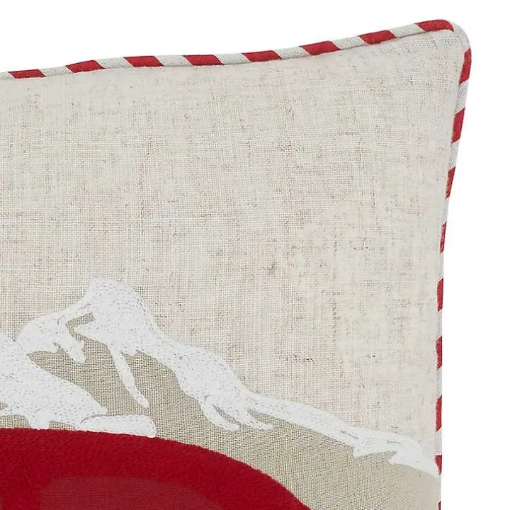 Santa Truck and Trailer Lumbar Pillow