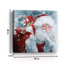 Santa with Presents Canvas Art Print