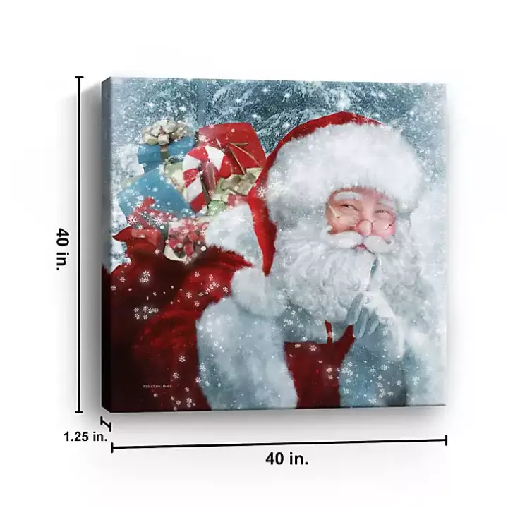 Santa with Presents Canvas Art Print