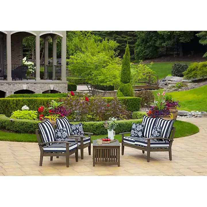Sapphire Ashland Jacobean Outdoor Pillow