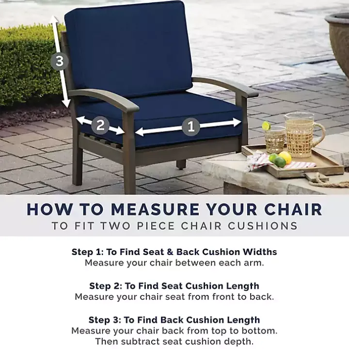 Sapphire Damask Outdoor Chaise Cushion