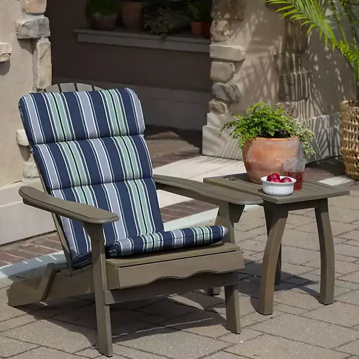 Sapphire Stripe Outdoor Adirondack Cushion