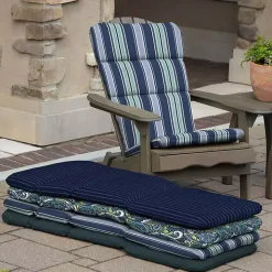 Sapphire Stripe Outdoor Adirondack Cushion