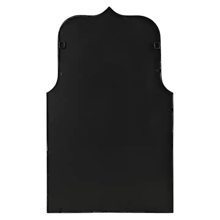 Satin Black Arched Scallop Wall Mirror