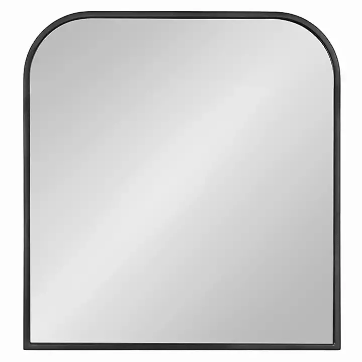 Satin Black Wide Arch Wall Mirror