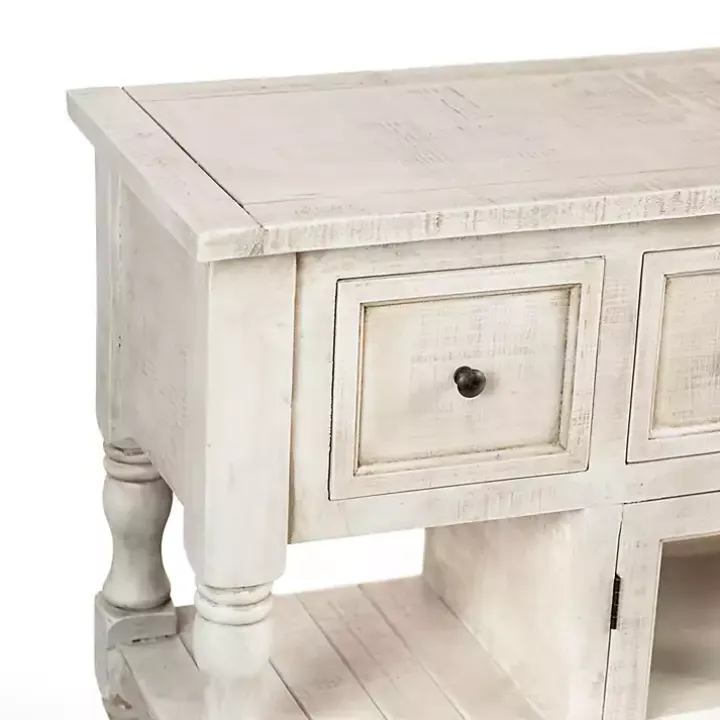 Savannah Cream Distressed Cabinet