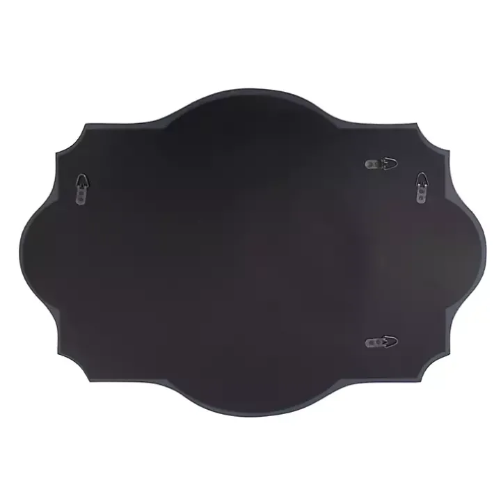 Scalloped Rectangular Frameless Wall Mirror