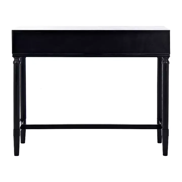 Serena 2-Drawer Black Console Table