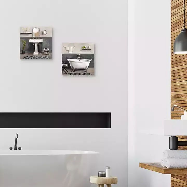 Serene Bath 2-pc. Canvas Art Print Set