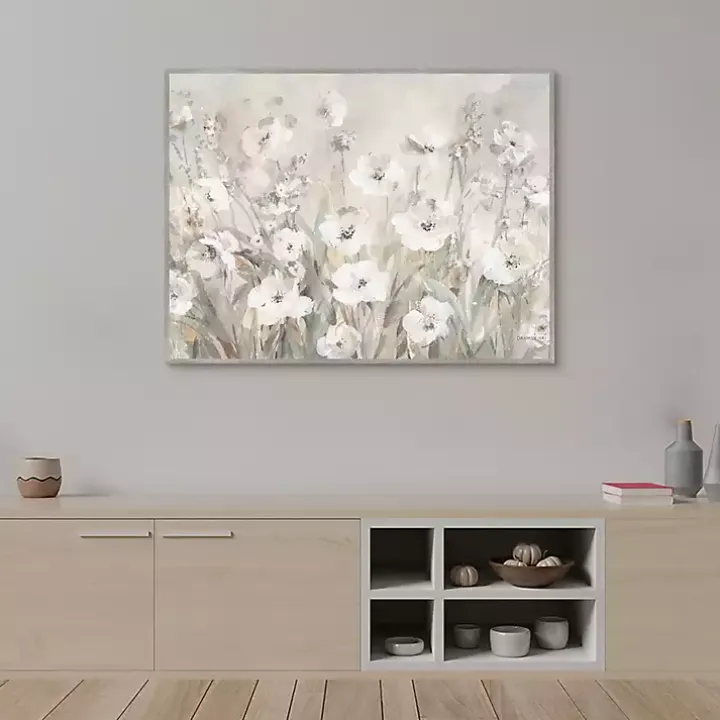 Shades of White Summer Framed Canvas Art Print